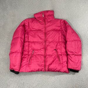 Columbia GRT  Down Coat Women M Pink Puffer Full Zip Outdoor Hiking